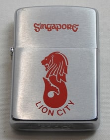 1989 UNFIRED SINGAPORE LION CITY ZIPPO