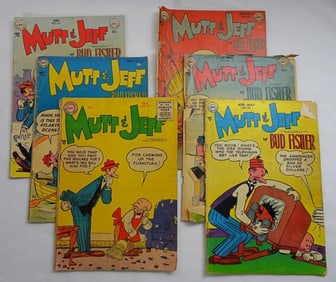 (6) MUTT & JEFF GOLDEN AGE COMIC LOT