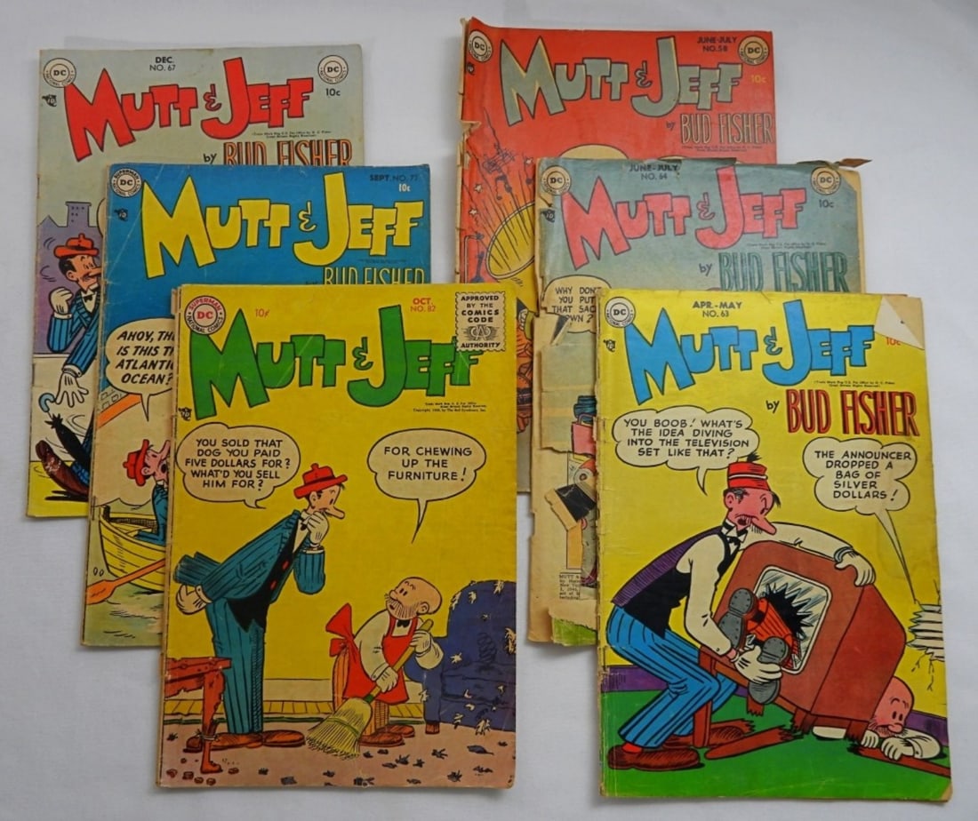 (6) MUTT & JEFF GOLDEN AGE COMIC LOT (1 of 4)