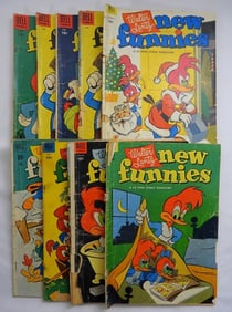 (9) DELL 10c NEW FUNNIES COMICS