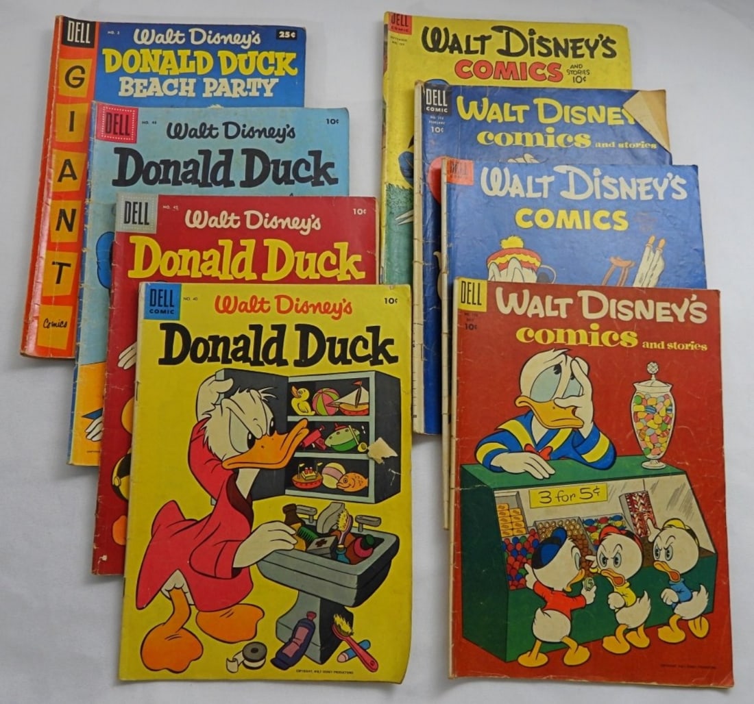 (8) DELL VINTAGE COMIC LOT - DONALD DUCK (1 of 2)