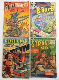 PLASTIC MAN, STRANGE TALES, BLACKHAWK