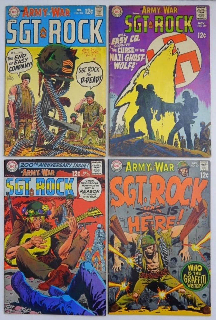 (4) ARMY AT WAR SGT ROCK #199, #200, (1 of 2)