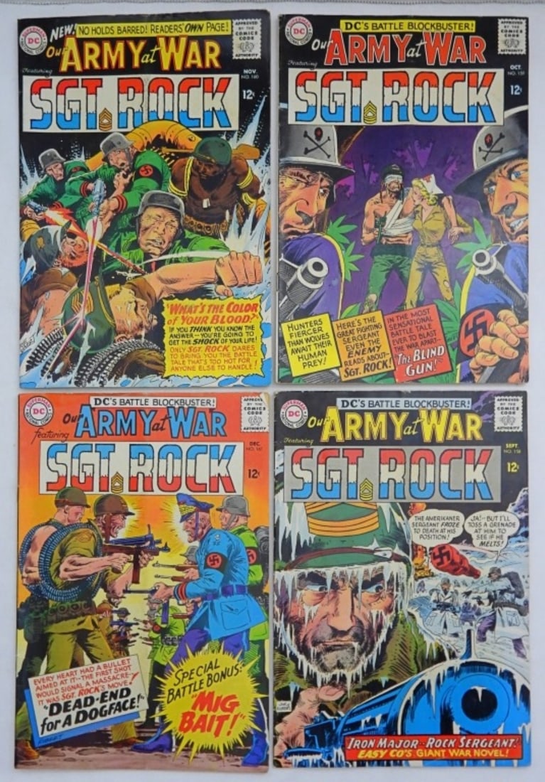 (4) ARMY AT WAR SGT ROCK #158, #159, (1 of 2)
