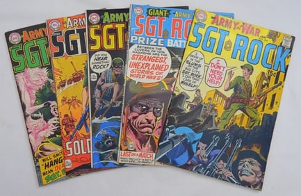 (5) ARMY AT WAR SGT ROCK #214, #216,