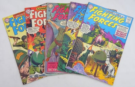 (5) OUR FIGHTING FORCES 12c COMIC LOT