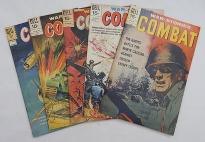 (5) DELL WAR-STORIES COMBAT 15c