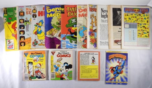 MISC COMIC LOT & SUPERMAN DVD