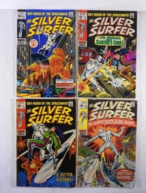(4) SILVER SURFER 1969-70 MARVEL COMICS