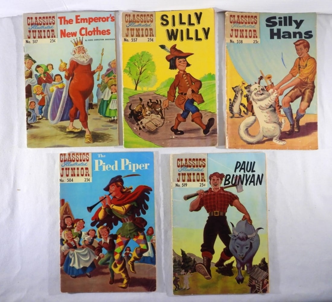 (5) CLASSICS ILLUSTRATED JUNIOR COMICS (1 of 2)