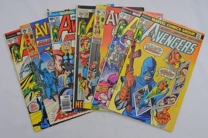 7 VARIETY MARVEL "THE AVENGERS" COMICS