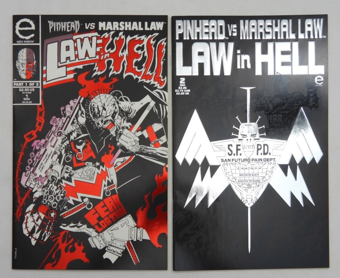 PINHEAD VS MARSHALL LAW 1-2 1993 COMICS: PINHEAD VS MARSHALL LAW ISSUE 1-2 1993 COMICS (FINE)`