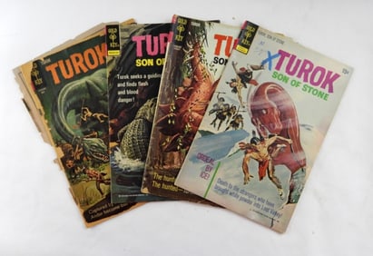 (4) GOLD KEY- TUROK SON OF STONE -1970'S