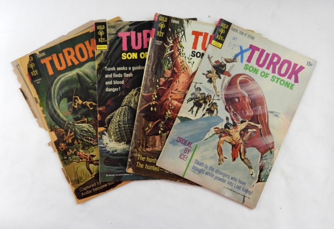 (4)  GOLD KEY- TUROK SON OF STONE -1970'S (1 of 2)