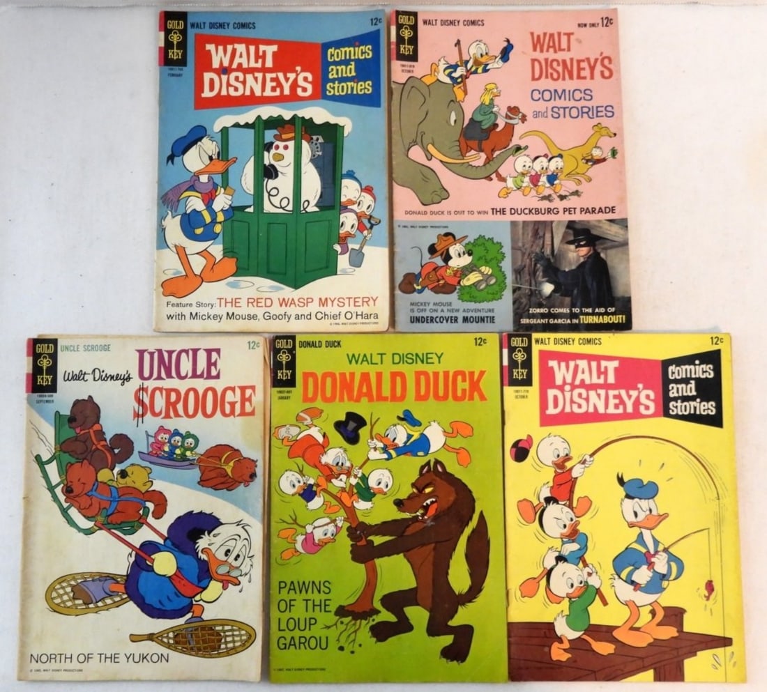 (5) GOLD KEY DONALD DUCK COMIC LOT (1 of 2)