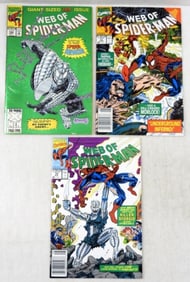 (3) MARVEL WEB OF SPIDERMAN COMICS