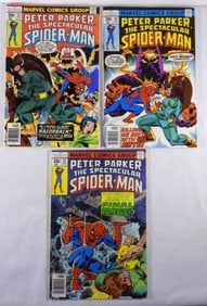 (3) 1977 MARVEL COMICS SPIDERMAN