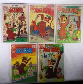 (5) CHARLTON YOGI BEAR VINTAGE COMICS