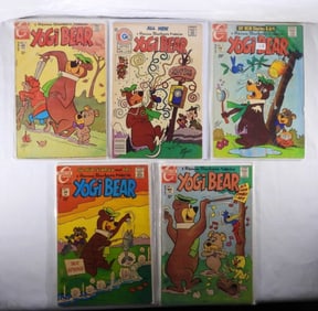 (5) CHARLTON YOGI BEAR VINTAGE COMICS