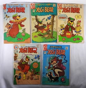 (5) CHARLTON YOGI BEAR VINTAGE COMICS