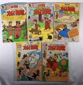 (5) CHARLTON YOGI BEAR VINTAGE COMICS