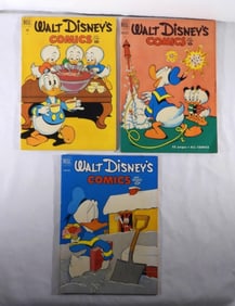 (3) DELL WALT DISNEY COMICS 10c