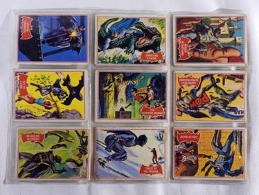 (9) 1966 TOPPS BATMAN TRADING CARDS
