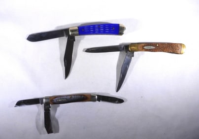 (3) LARGE POCKET KNIVES - OLD TIMER