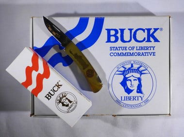 BUCK 826 STATUE of LIBERTY COMMEM KNIFE