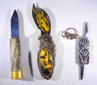 NOVELTY KNIFE LOT - GOTHIC & CAMO
