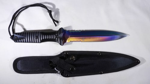 SNAKE EDGE RAINBOW BLADE STRAIGHT KNIFE