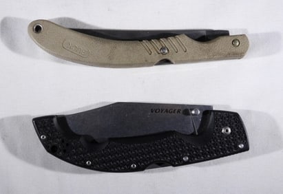BUCK 549 & COLD STEEL VOYAGER KNIFE LOT