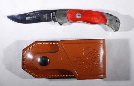 2006 BOKER 440C FOLDKING KNIFE & SHEATH
