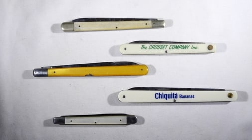 (5) VINTAGE FRUIT KNIVES - CHIQUITA,
