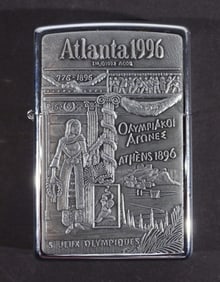 96 SEALED VTG CHROME ATLANTA OLYMPIC ZIPPO