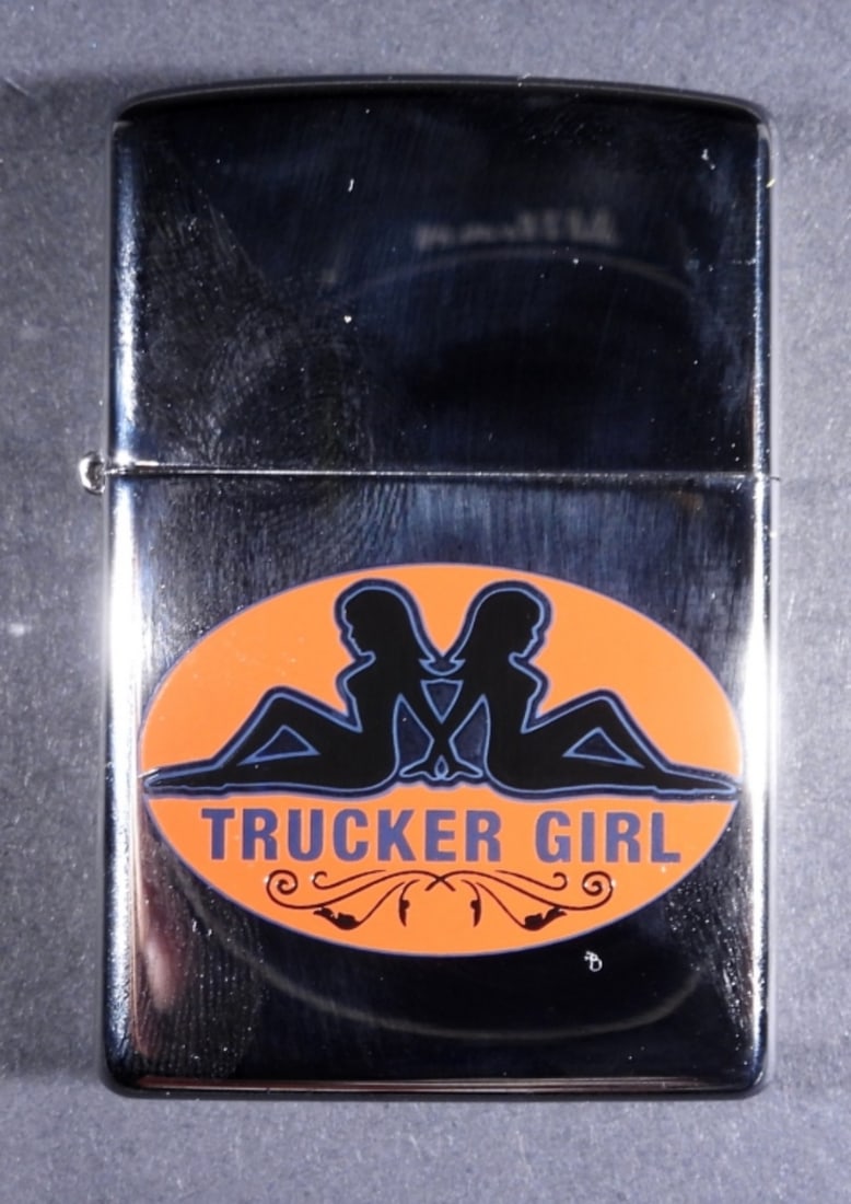 2008 SEALED ZIPPO TRUCKER GIRL LIGTHER: 2008 IN A ZIPPO BOX, TRUCKER GIRL SEALED