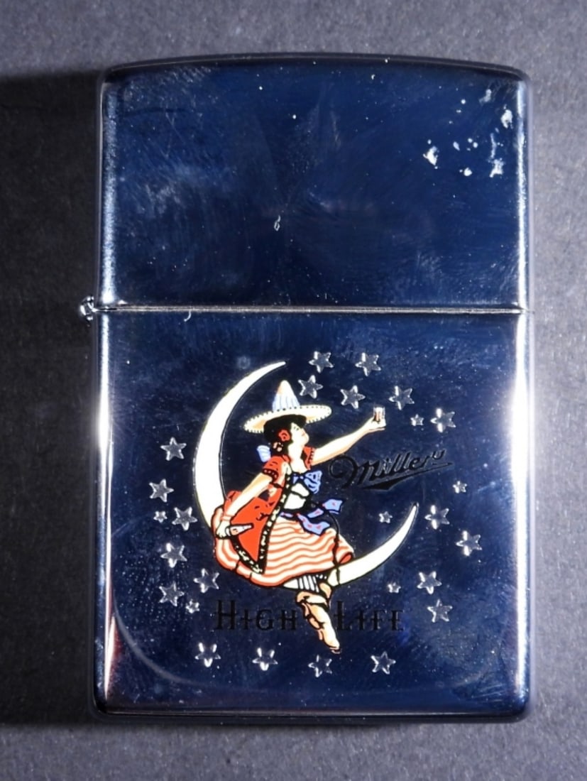 '96 SEALED MILLER HIGHLIFE WITCH ON THE MOON ZIPPO (1 of 3)