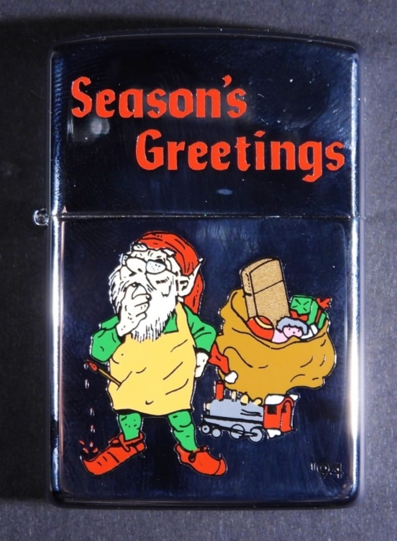 1994 SEALED SEASONS GREETINGS ZIPPO: SEALED, SEASONS GREETINGS IN A ZIPPO BOX