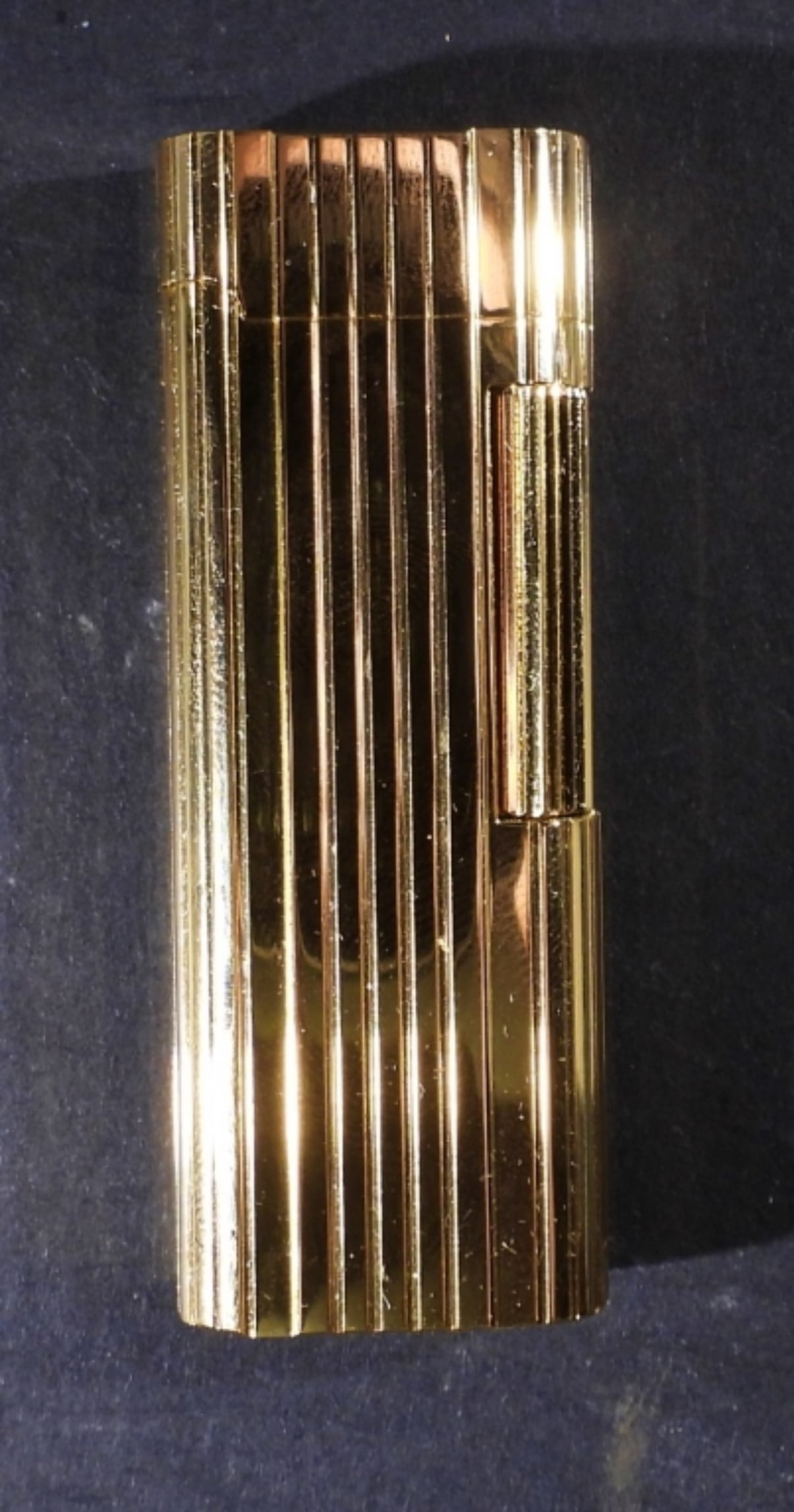 VTG ZIPPO CONTEMPO BUTANE LOUVER GOLD: NO.1411 LOUVER GOLD IN ITS ORIGINAL BOX, UNTESTED