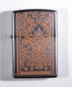 2022 ORANGE PAISLEY BANDANA DESIGN ZIPPO