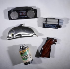(5) NOVELTY VINTAGE LIGHTERS
