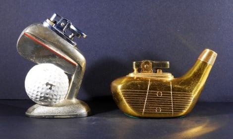 (2) GOLF CLUB TABLE TOP LIGHTERS
