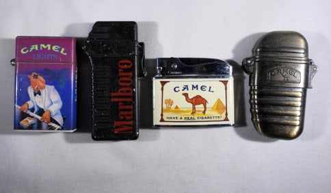(4) CIGARETTE BRANDED LIGHTERS