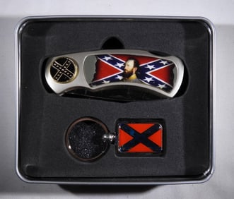 CONFEDERATE KNIFE & KEYCHAIN SET