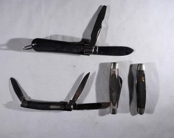(4) VINTAGE POCKET KNIVES - LIBERTY BELL