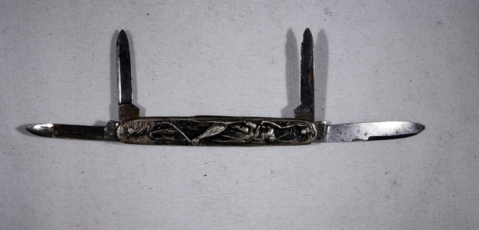 STERLING GRASSHOPPER KNIFE - COOL: FOUR BLADE / FILE