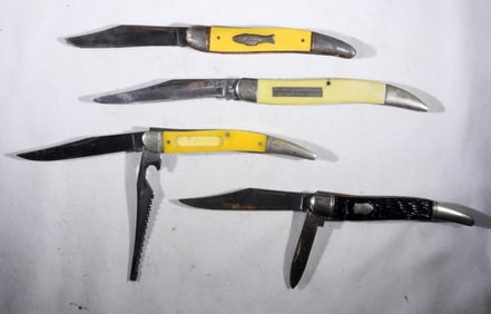 (4) VINTAGE FISHING KNIVES - CAMILLUS 5