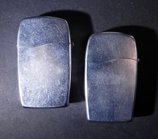 (2) FIRED ZIPPOBLU BUTANE LIGHTERS
