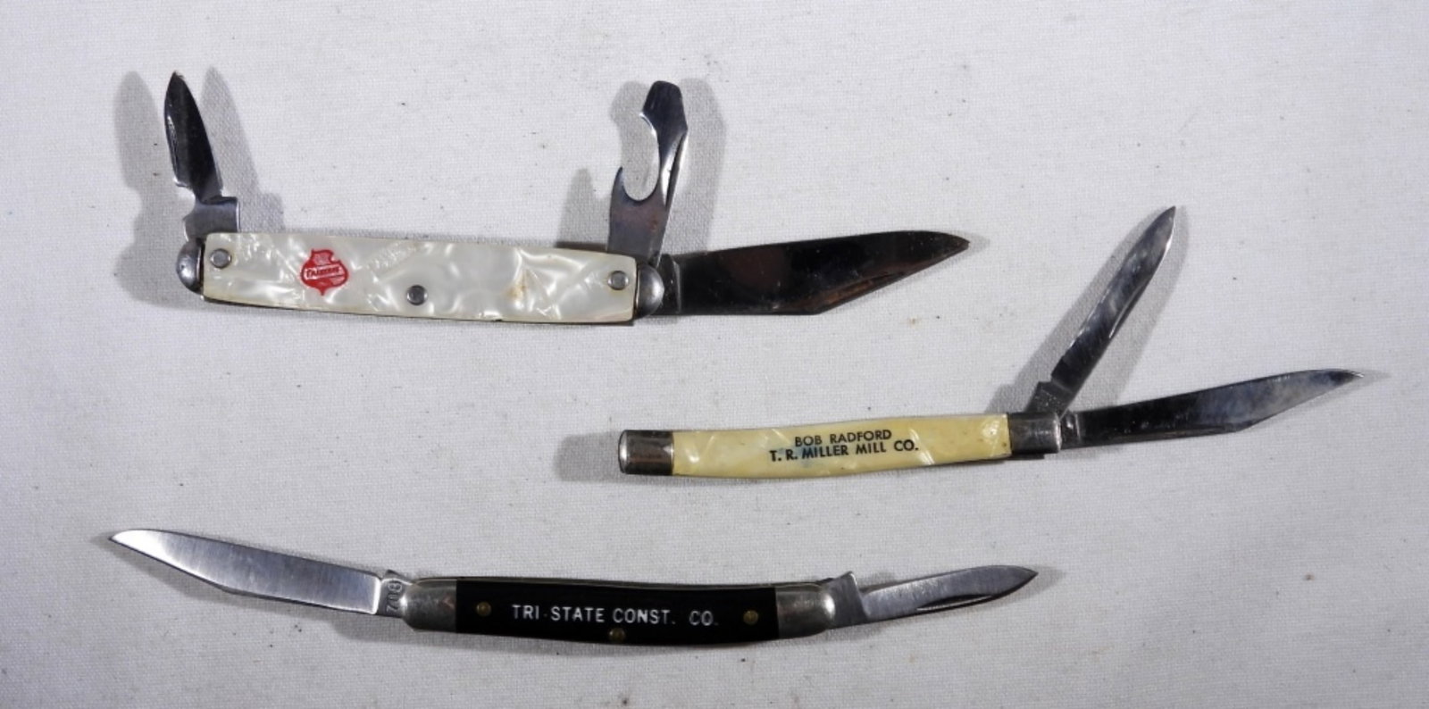 FALSTAFF, TRI-STATE & MILLER MILL CO: SCHRADE, IDEAL & IMPERIAL, PRE-OWNED NICE CONDITION