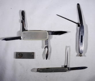 (2) PIPE SMOKER'S KNIVES,(1) CIGAR KNIFE
